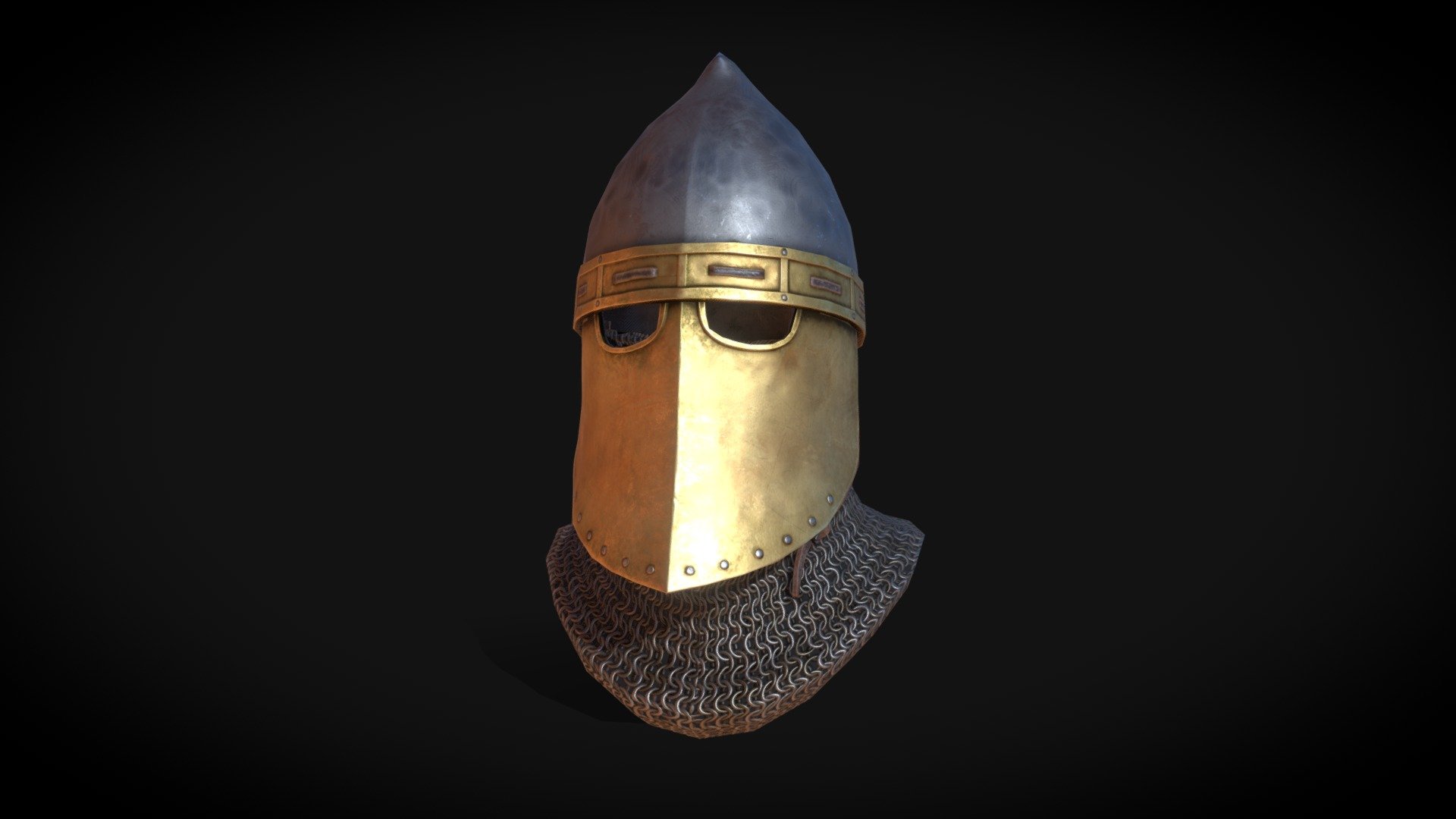 Helmet i made for a mod in the game Mount and blade Bannerlord 3d model