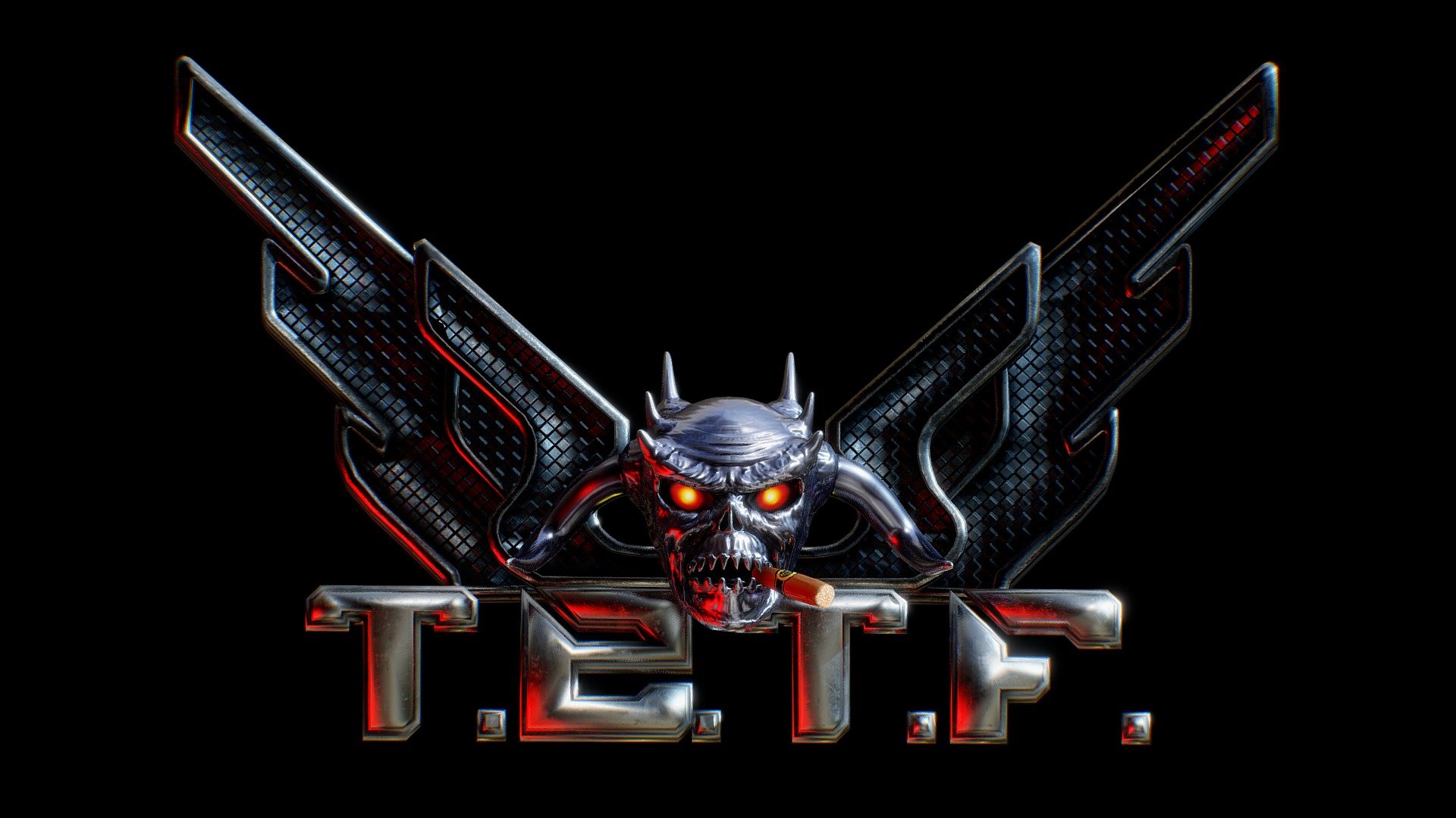 Logo made for a team in Elite Dangerous Game - Logo Tétons Flingueurs - 3D model by BlackantMaster 3d model
