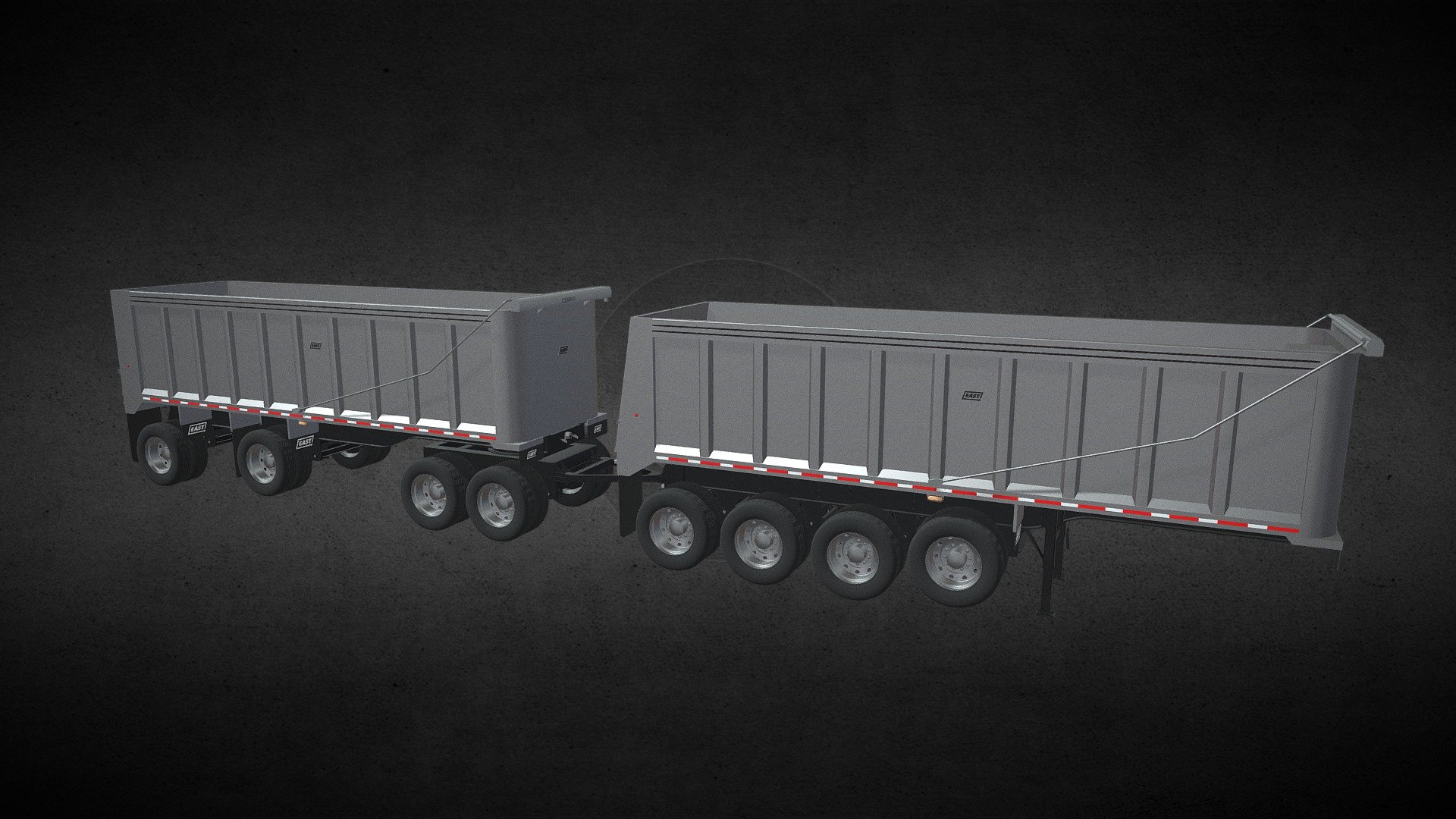 East dump trailers Michigan Train - 3D model by bansheewoj 3d model