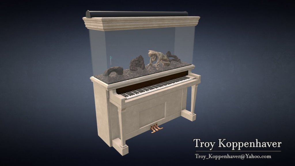 Aquarium Piano - Download Free 3D model by Koppenhaver 3d model