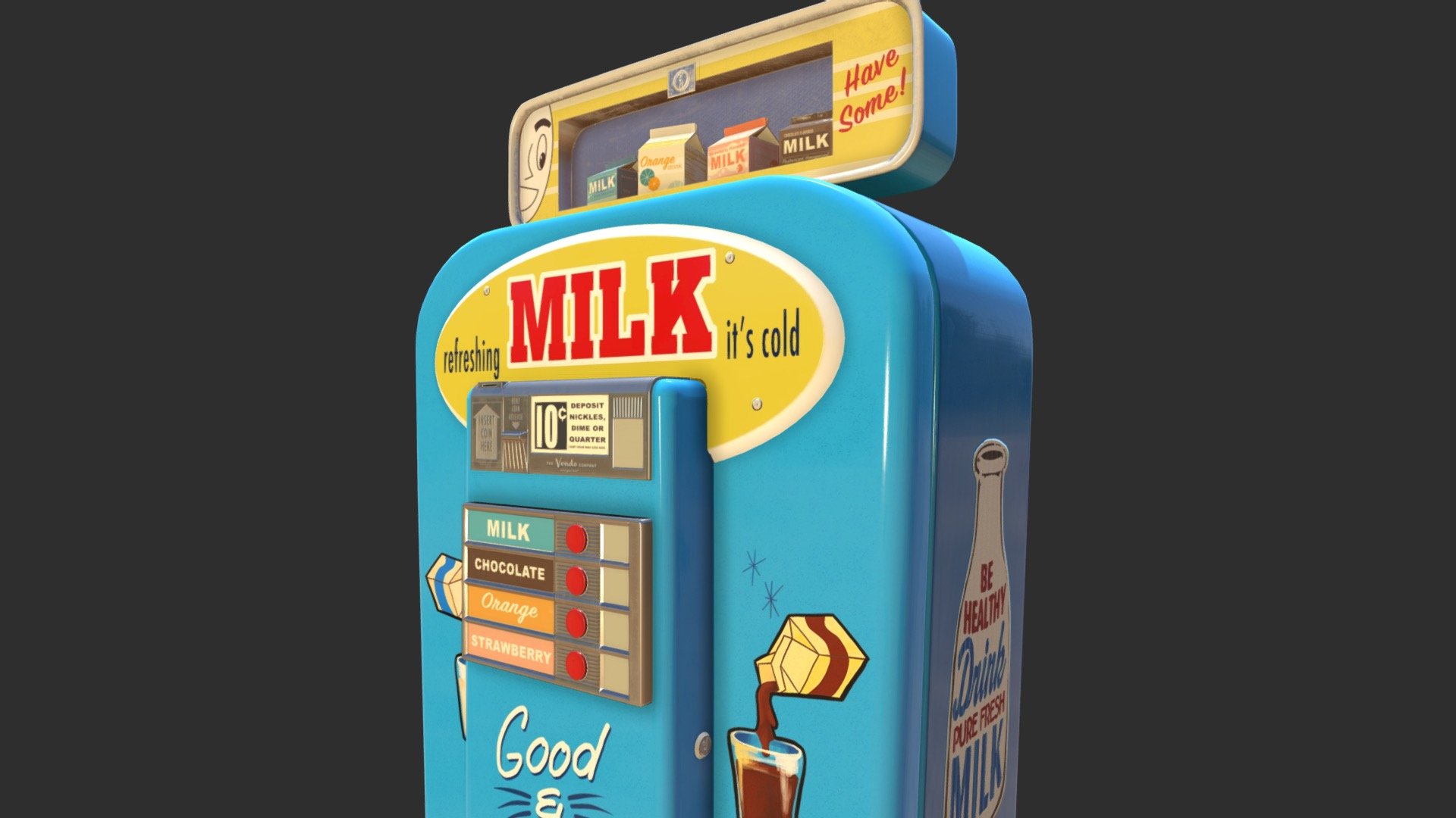 Vendo Milk Machine model 3d model