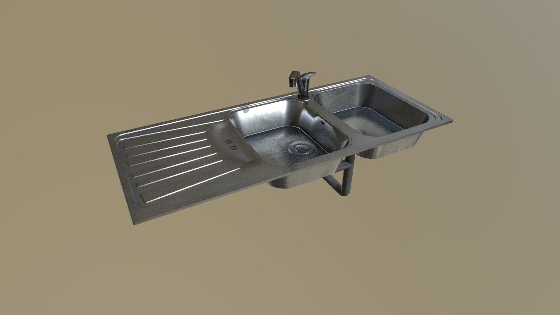 Kitchen Sink - Buy Royalty Free 3D model by SmartPolygon 3d model