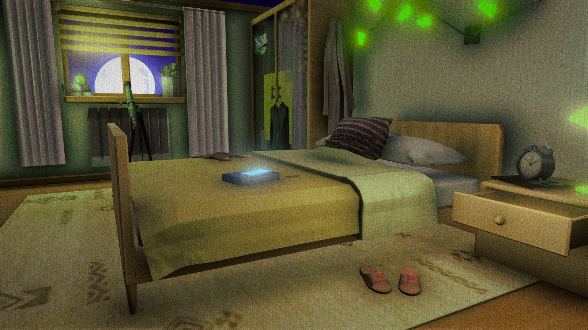 - Isometric Bed Room - Buy Royalty Free 3D model by IMAKTeck-3D (@Lynda.Tinhinane) 3d model