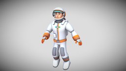 astronaut 3D model  , Animated astronaut, cosmonaut, cosmos, astronauta, stylizedcharacter, character, blender, animation