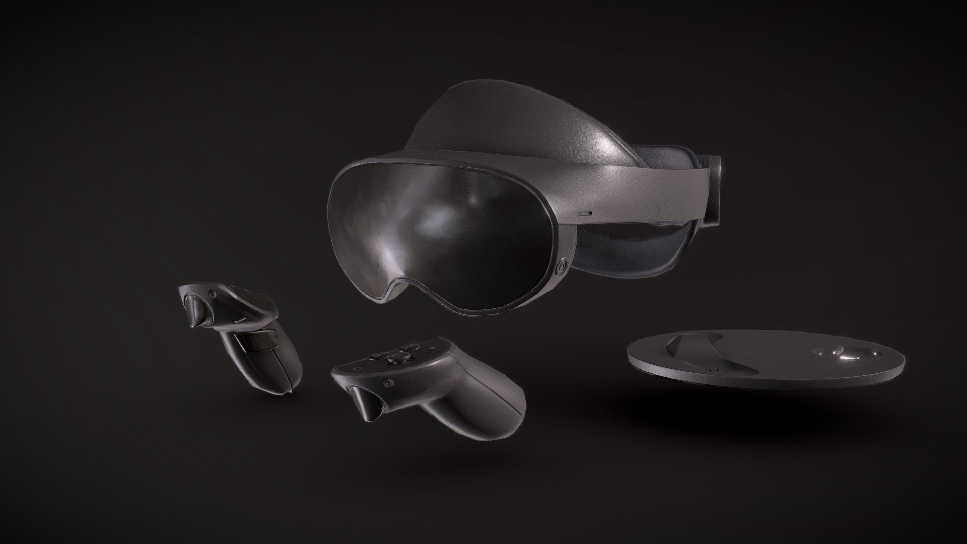 Oculus Headset 3D Model FanArt based on future Facebook Reality Labs Headset anounced on FB (Meta) Connect

RealTime PBR textured Model uvw Unwraped

Made with Blender and Substance Painter - QUEST 3 Pro Cambria - Buy Royalty Free 3D model by joseVG (@josevillotguisan) 3d model