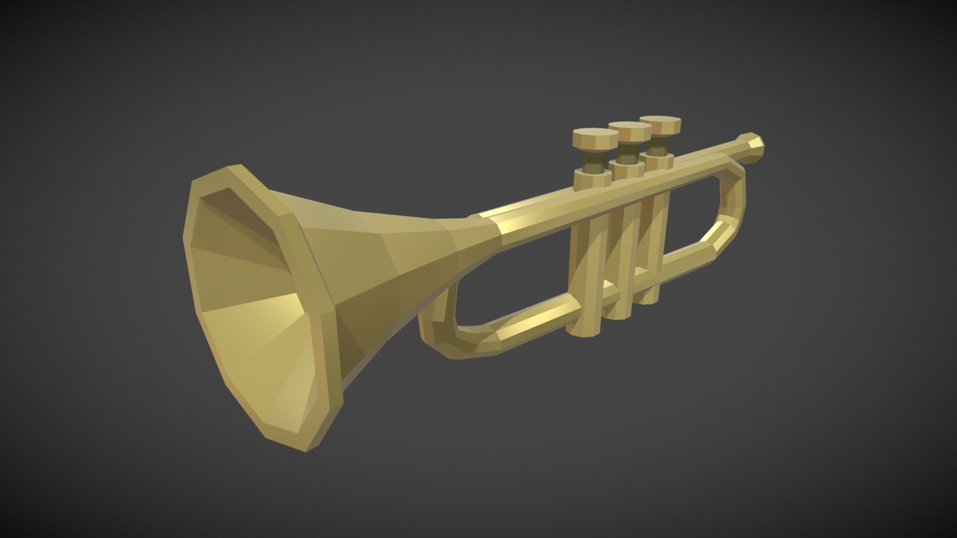 This is a simple lowpoly Trumpet. You could use it for your next game or video 3d model