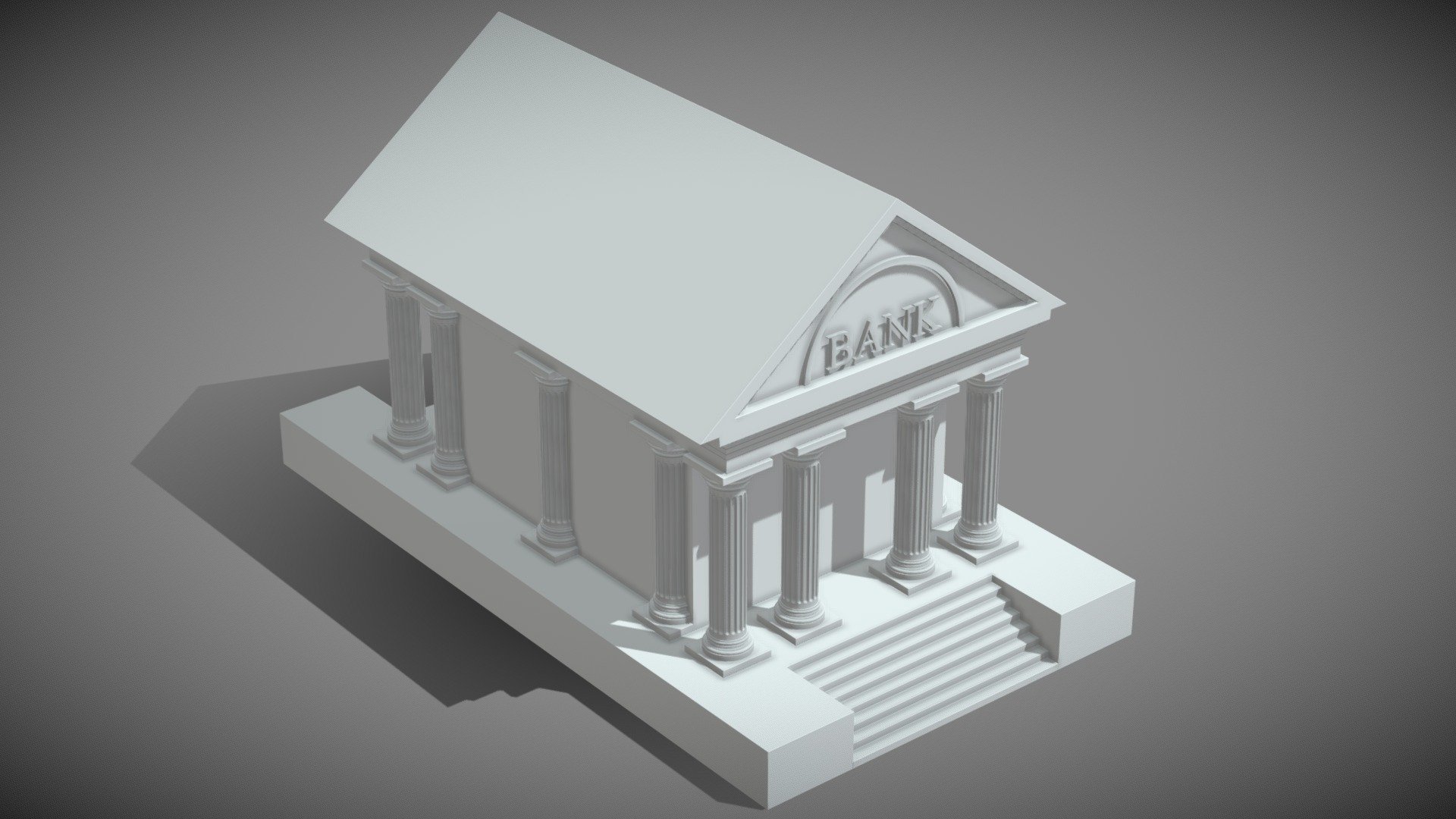 Detailed 3D Model of a Bank building structure symbol.

Perfect for high resolution rendering, stock image creation, 3D Graphics and animations 3d model