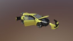 Real Car 6 Separated Parts world, lod, open, atlas, ready, realistic, firstperson, thirdperson, unity, unity3d, game, vehicle, pbr, car