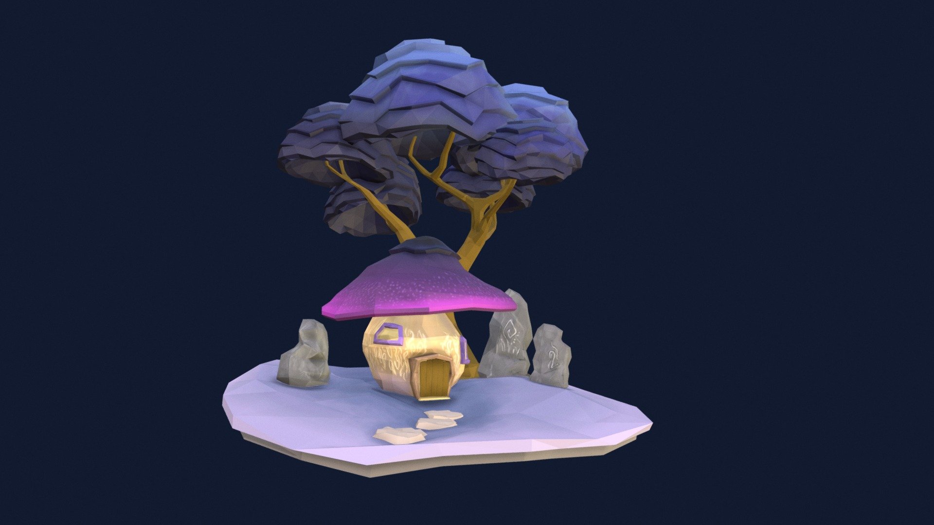 Mushroom house - 3D model by magda022 3d model