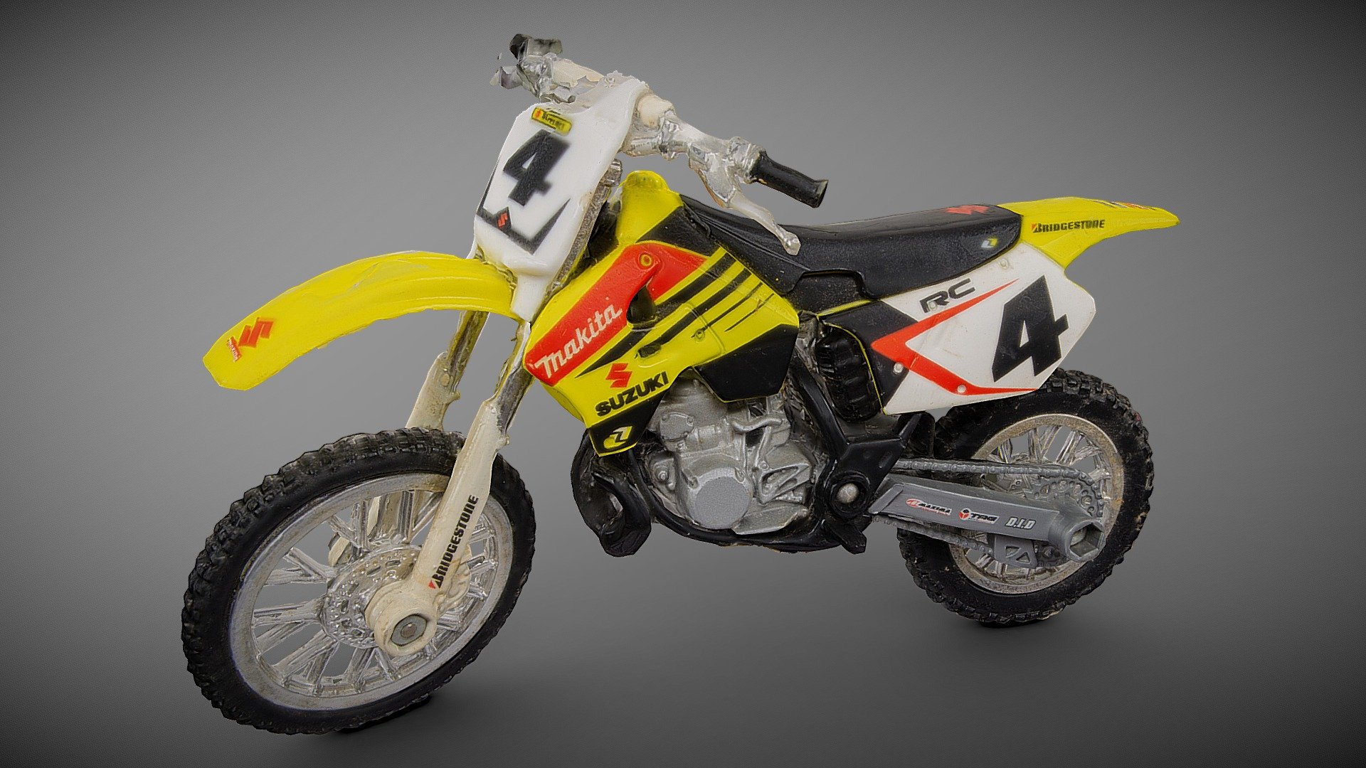 2005 marked the last time that a two-stroker won an AMA Supercross championship, and the feat was accomplished by Ricky Carmichael on a Team Makita Suzuki. To commemorate the feat, Suzuki announced a limited edition model for the following year 3d model