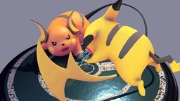 Pikachu VS Raichu fanart, pokemon, pikachu, fight, raichu