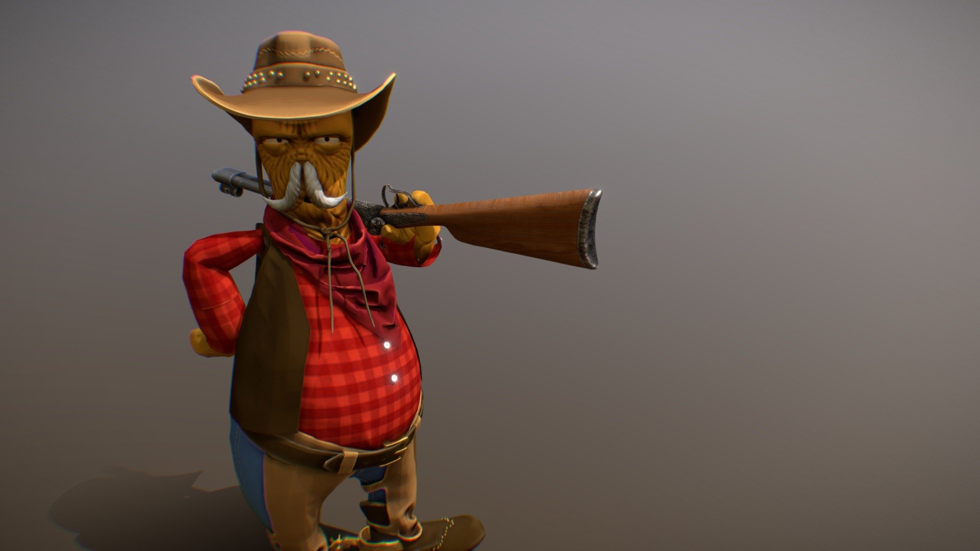 Spicy Grand father is the pocessor of the Spy-C planete and Moot'Hard's Grand Father from Ketch'Up &amp;amp; May'O - Grand-Père Spicy - 3D model by BlackantMaster 3d model
