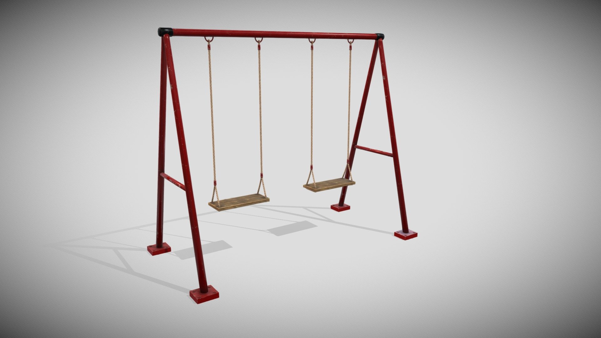 A simple animated playground swing. 
PBR Materials, game ready - Playground swing - 3D model by Sergio Delacruz (@killah81) 3d model