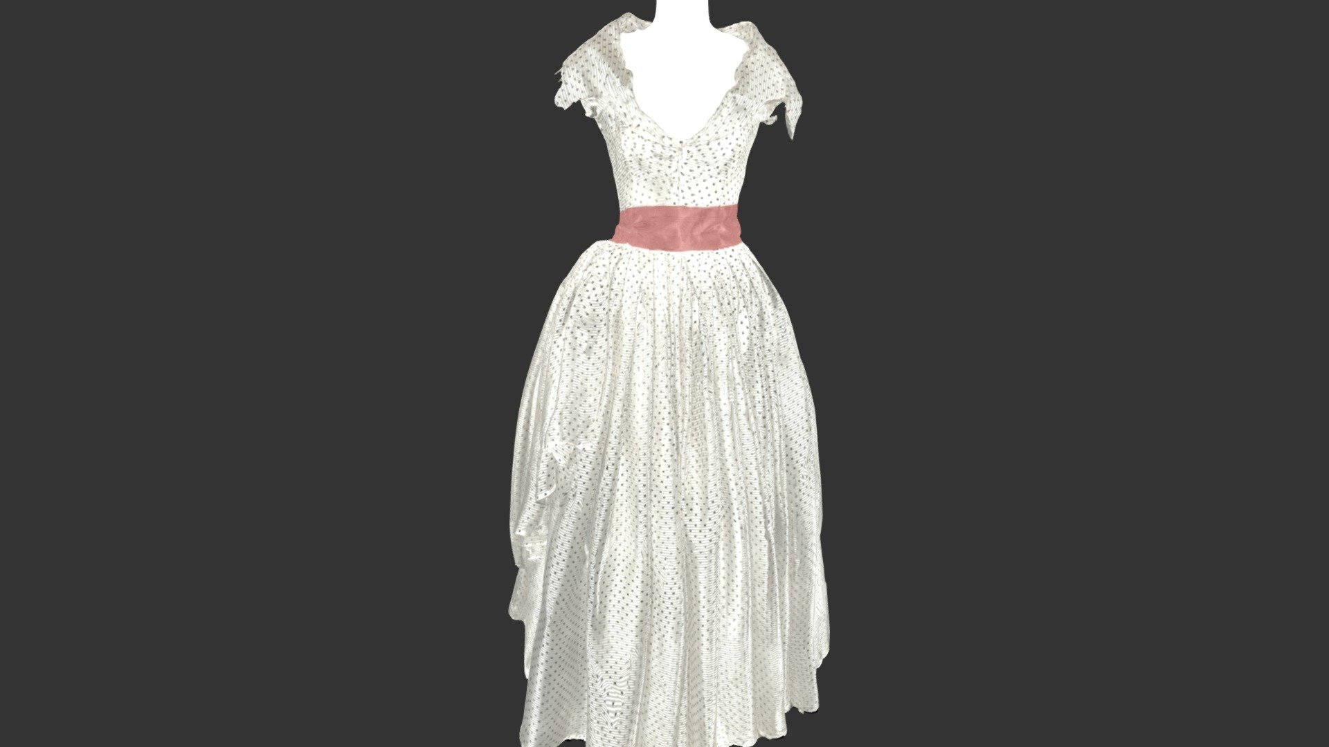 Robes de la collection du Musée Borely à Marseille - Robe Dior optimisée - 3D model by ultimage 3d model