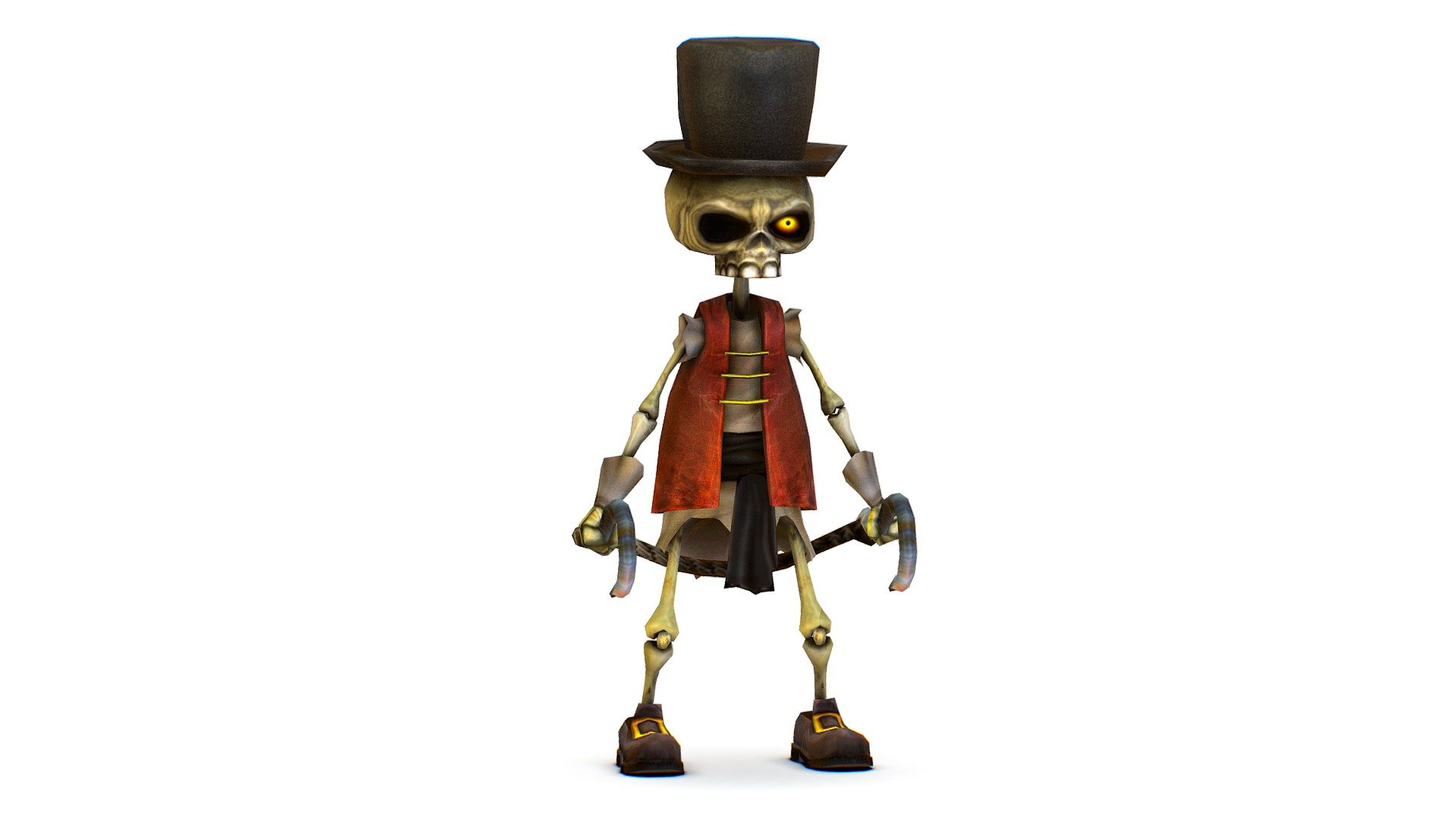 Low Poly 3d model  - Pirat Skeleton in Rob Hat and Hooks - Maya file included - Pirat Skeleton in Rob Hat and Hooks - Buy Royalty Free 3D model by Oleg Shuldiakov (@olegshuldiakov) 3d model