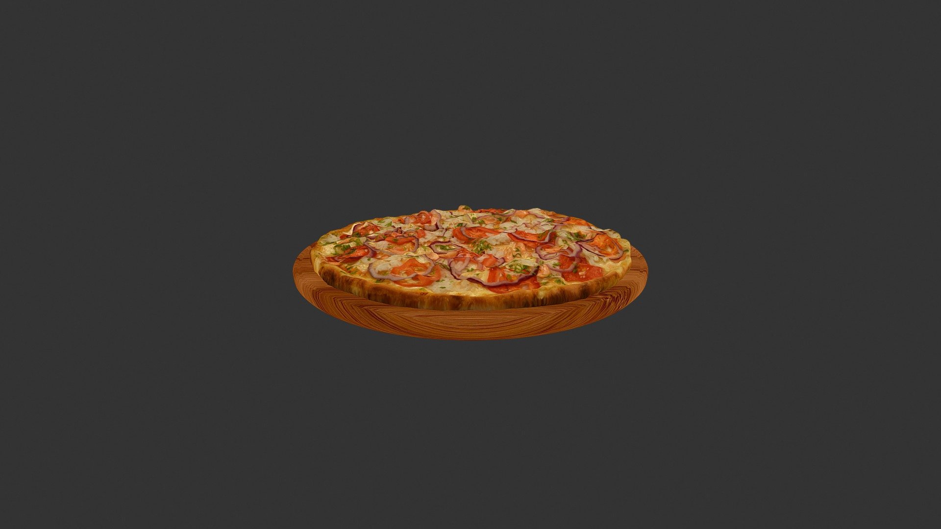 Rice_fish_onion_pizza - 3D model by alex.alexandrov.a 3d model