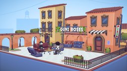 Hyper casual game stylized pack 2 scene, cute, assets, brick, windows, card, italy, italian, alley, balcony, sunset, metal, pizza, artist, casual, cards, charactermodel, scenary, buiding, colored, dealer, gamready, weapon, character, unity, game, weapons, blender, art, lowpoly, design, gameasset, wood, stylized, characterdesign, gun, guns, gameready, environment, "hypercasual", "gundealer"