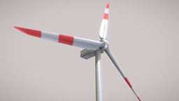 Wind Turbin 2 Low-Poly Version green, power, wind, turbine, exterior, energy, generator, electricity, eco, clean, blender-3d, 3dhaupt, wind-power, wind-energy, software-service-john-gmbh, pbr, animation, rigged