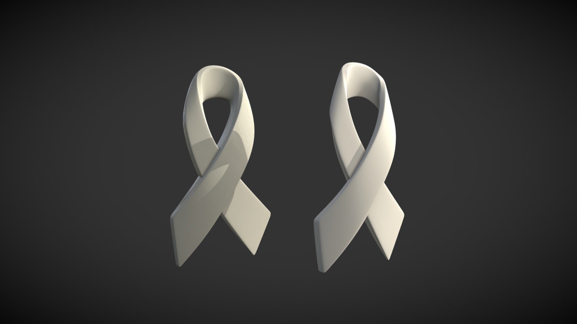 Print ready Cancer Ribbon, can be used for CNC carving either.

Measure units are millimeters, it is about 6.4 cm in height.

Mesh is manifold, no holes, no bad contiguous edges.

Two version of the ribbon are available:

1) Cancer_Ribbon_r (.blend, .stl, .obj, .fbx, .step) The ribbon that is relief like, with flat back. Faces count : 37642

2) Cancer_Ribbon (.blend, .stl, .obj, .fbx, .dae) The ribbon that is more like real one. Faces count : 74840

.step files has lover amount of faces.

There is only one .blend file and its contains both ribbons 3d model