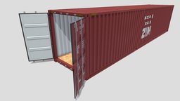 40ft Shipping Container ZIM shipping, cargo, twenty, forty, container