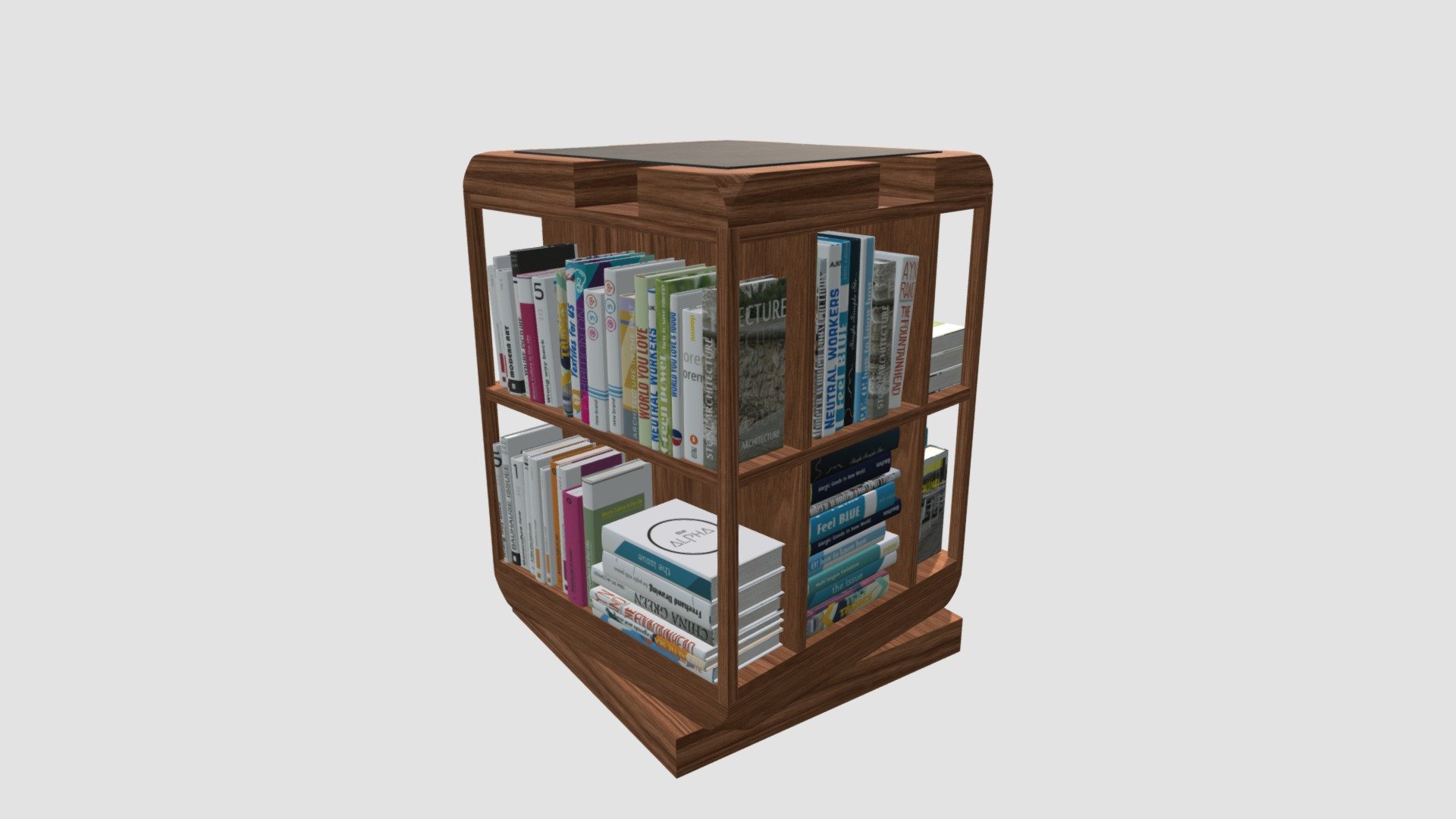 Highly detailed 3d model of bookshelf with all textures, shaders and materials. This 3d model is ready to use, just put it into your scene 3d model