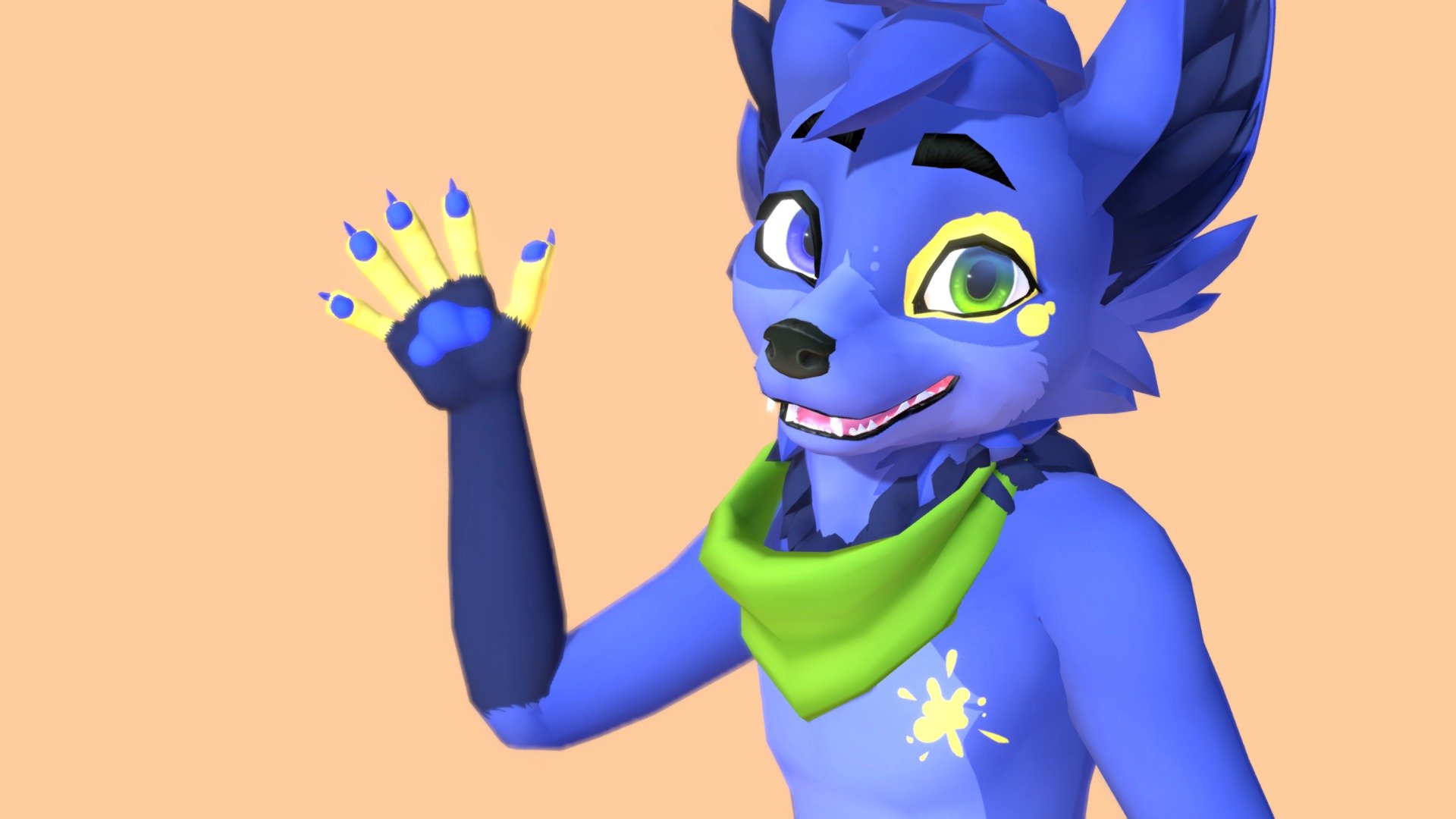 VRChat avatar for @Pringle9822 on Twitter of his fursona Pringle the Fennec!

VRCSDK3 Support
Full Body Tracking Support
CATS Eye Tracking
4 Custom Gesture expressions w/ Eyes Open and Eyes Closed Variants
Ear, Hair, Tail Physbones
Floor Plane Collider for Tail
Tail Wag Toggle
Clothing Toggle

Commission Info https://nyxumnightshade.carrd.co/ - Pringle Fox VrChatAvatar - 3D model by nyxumnightshade 3d model