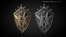 Twin angel shield | Medieval dark fantasy weapon