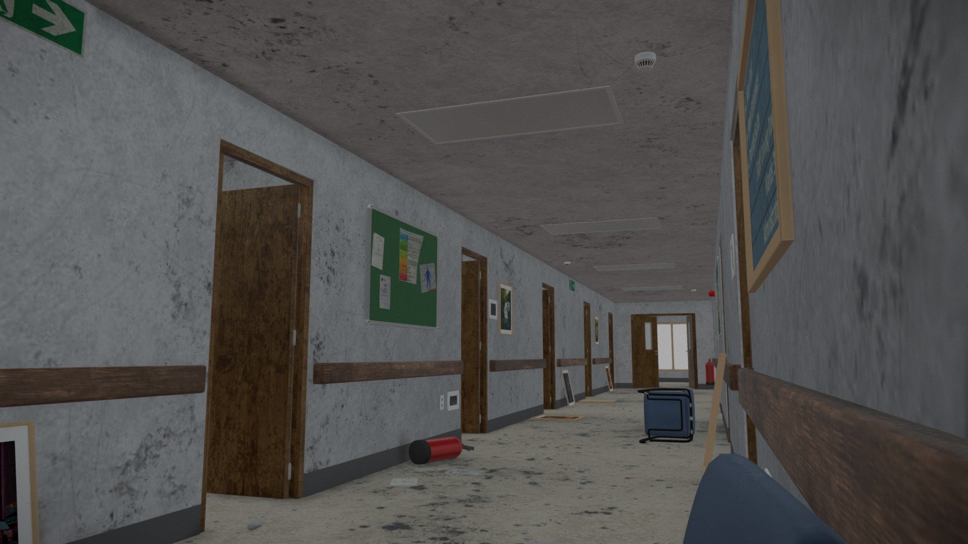 Abandoned Hospital Corridor is a high quality, photo real model that will enhance detail and realism to any of your rendering projects. The model has a fully textured, detailed design that allows for close-up renders, and was originally modeled and rendered in 3DS Max 2016.

Features:

High quality polygonal model, correctly scaled for an accurate representation of the original object.
All colors can be easily modified.
All materials are included .
Model is grouped for easy selection, and objects are logically named for ease of scene management.
No part-name confusion when importing several models into a scene.
No cleaning up necessary just drop your model into the scene and start rendering.
No special plugin needed to open scene.
Units: cm / Dimension aproximative : 3150 cm x 1180 cm x 315 cm HT.



For any help please send me a message. If you like the product please rate it.Thank you for visit 3d model