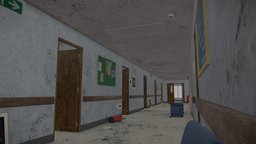 Abandoned Hospital Corridor