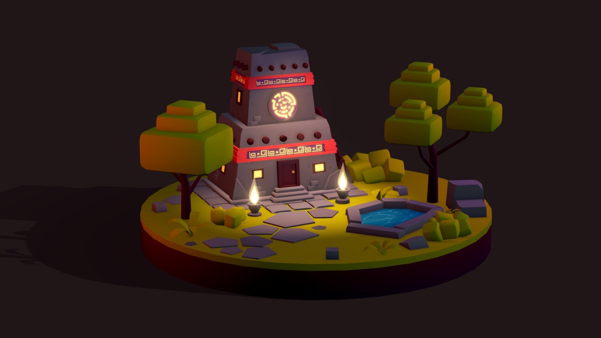 Created on Cinema 4d R20.

UVW Textured (Game Ready)

Extra fast render, Extra easy.

AR/VR Ready

Animation Ready
 - Low Poly Aztec Jungle House Illustration - Buy Royalty Free 3D model by antonmoek 3d model
