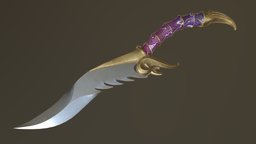 Fantasy Dagger warrior, elvish, weapon, knife, fantasy, dagger