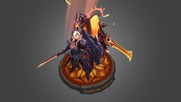 Solar Eclipse Leona armor, leagueoflegends, armoredknights, handpainted, low-poly, girl, gameart, stylized