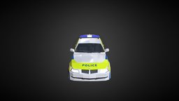 Low Poly Police Car police, maya, unity3d, vehicle, lowpoly