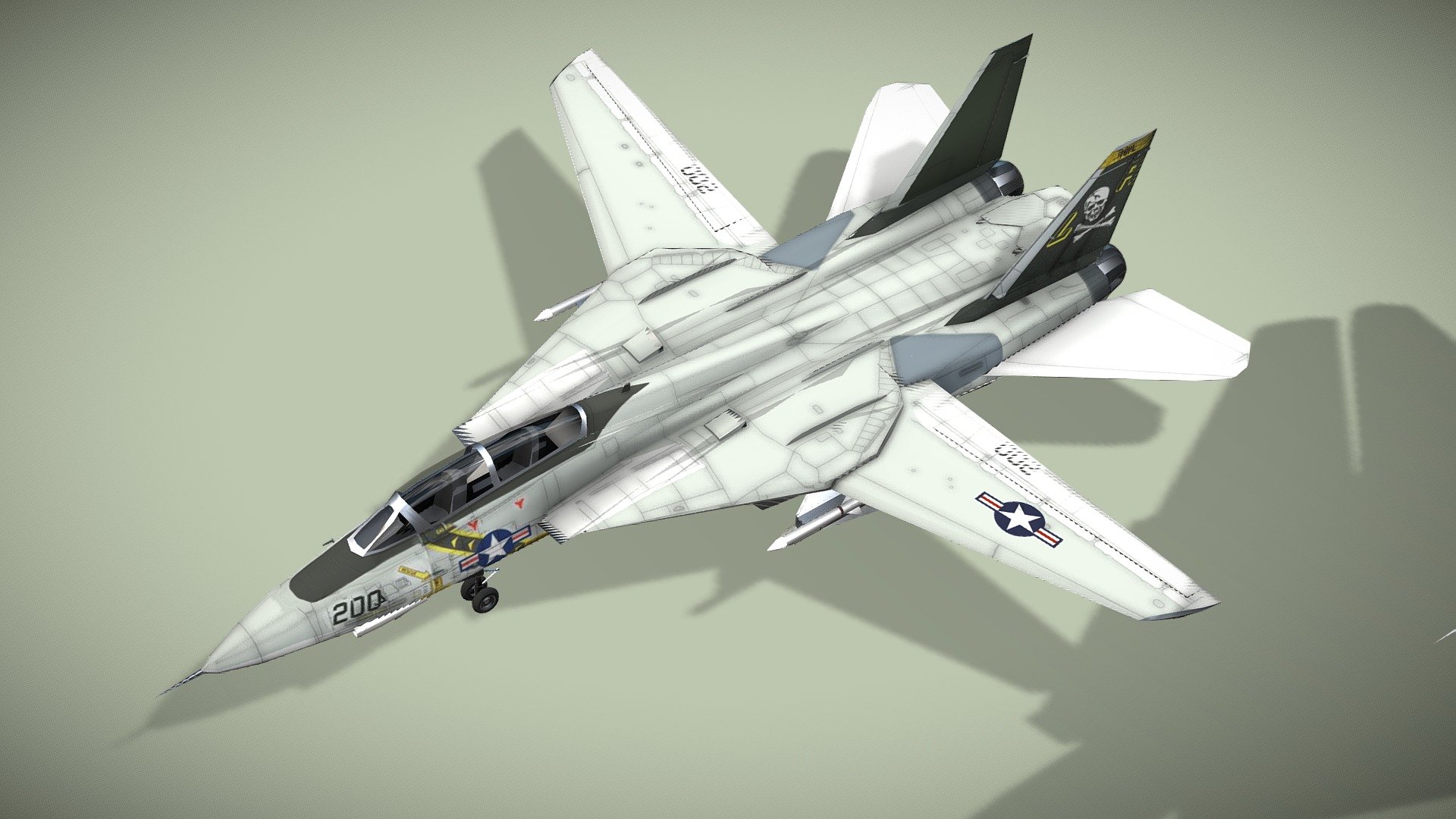Grumman F-14 Tomcat

Lowpoly model of american jet fighter



Grumman F-14 Tomcat is an American carrier-capable supersonic, twin-engine, two-seat, twin-tail, variable-sweep wing fighter aircraft. The Tomcat was developed for the United States Navy's Naval Fighter Experimental program. The F-14 was the first of the American Teen Series fighters, which were designed incorporating air combat experience against MiG fighters during the Vietnam War.

The F-14 first flew on 21 December 1970 and made its first deployment in 1974 with the U.S. Navy, replacing the F-4 Phantom II. The F-14 served as the U.S. Navy's primary maritime air superiority fighter, fleet defense interceptor, and tactical aerial reconnaissance platform into the 2000s. 



Fully rigged

Model has bump map, roughness map and 2 x diffuse textures

incl. STL 3D print file



Check also my other aircrafts and cars.

Patreon with monthly free model - Grumman F-14 Tomcat - Buy Royalty Free 3D model by NETRUNNER_pl 3d model
