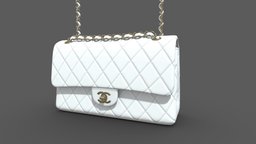 Chanel Classic Double Flap PBR white, double, medium, bag, chanel, flap, pbr, chanl-classic-bag, chanel-bag