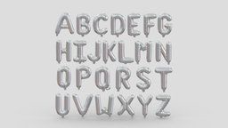 Balloon Alphabet Silver text, flying, balloon, font, accessories, party, decorative, holiday, letter, birthday, inflatable, logo, roman, alphabet, holidays, balloons, language, advertisement, helium, inflated, symbols, foil, various, 3d, air, decoration, gold