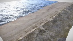 Big Ocean Sand Beach landscape, big, ocean, sand, boulder, bay, water, beach, scanned, models, large, coastal, shore, various, photogrammetry, 3d, scan, stone, rock, sea, variouscoastal