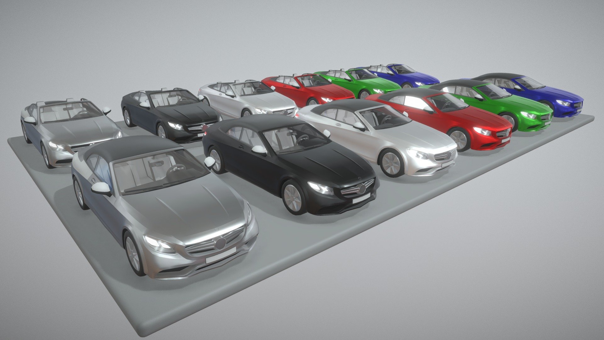 3D preview of our A vehicle types from the car-module 2.

As standard and cabriolet version in different colors.



3D-Vorschau von unseren A Fahrzeugtypen aus dem Auto-Module 2.

Als Standard- und Cabrio-Version in verschieden Farben.



Alle Fahrzeugtypen im Überblick (Auto-module 2)

An overview of all vehicle types (car-module 2)





3D-Modelle und Texturen wurden erstellet von 3D-Haupt in Blender 3d model
