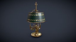LampDesk_Victorian lamp, victorian, steampunk, golden, desklamp, ligth