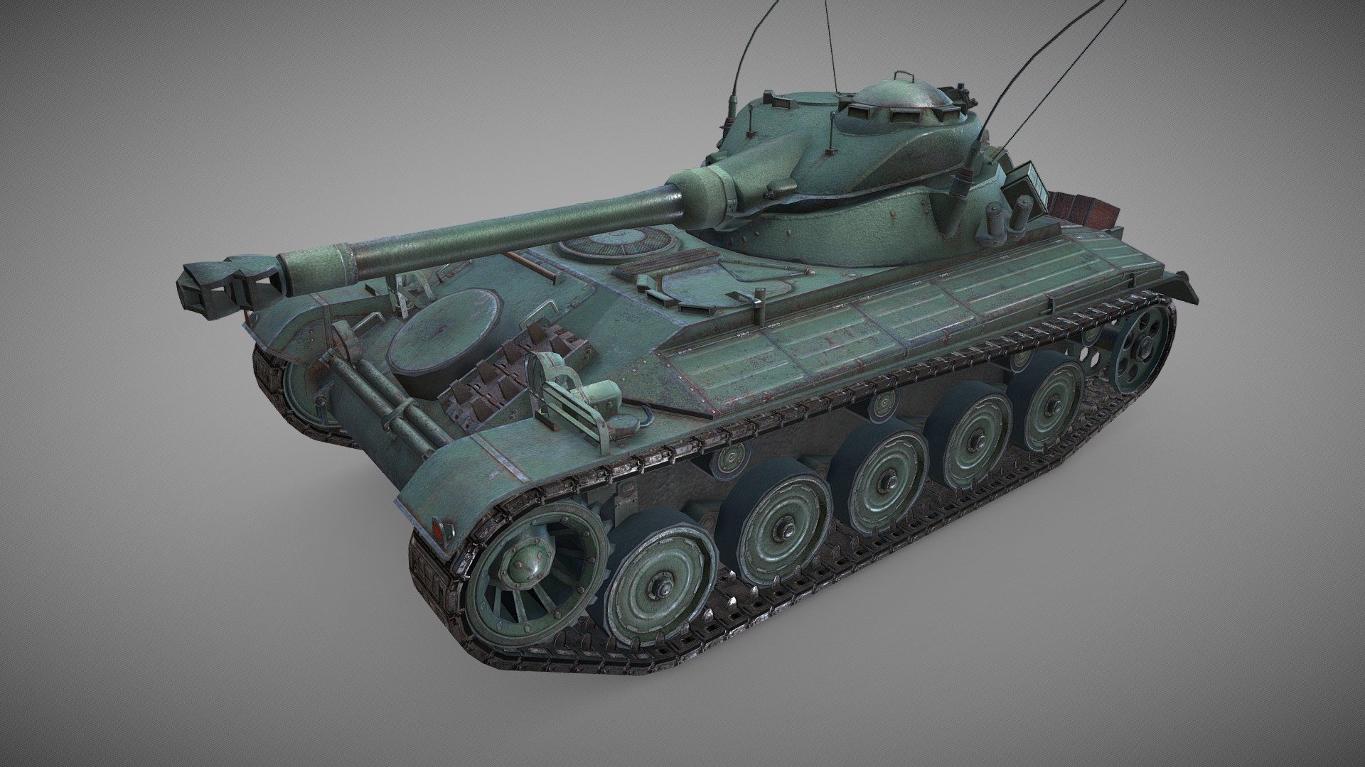 AMX 13 FL11 -  is a French light tank. This model was created for the “World of Tanks” game project. My part was creation of high-detailed realistic textures 3d model