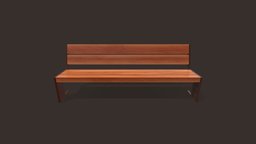 Park Bench wooden, bench, garden, seat, furniture, noai, mdgraphiclab