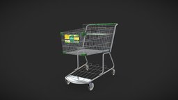 High Poly Shopping Cart archviz, high, basket, cart, shopping, high-poly, shopping-cart, trolly, highpoly, noai