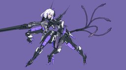 Punishing Gray Raven Rosetta purple, shadeless, centaur, cyborg, construct, rosetta, animegirl, low-poly-model, pixel-art, gamecharacter-lowpoly, whitehair, blockbench, lowpoly, gamecharacter, pixel, robot, punishing-gray-raven