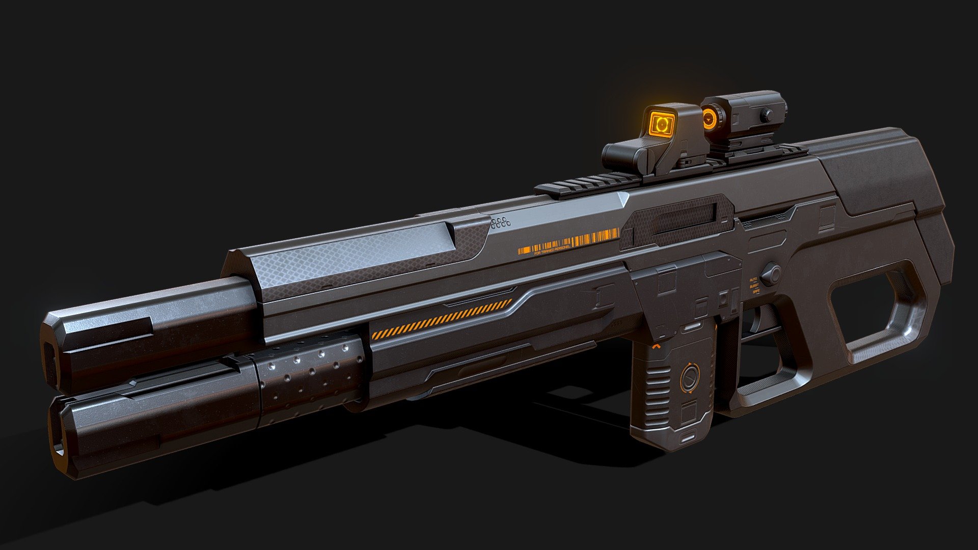 A sci fi shotgun model i made during my free time.

Blender + Substance Painter. 2k textures, 6 texture sets with baked normals 3d model