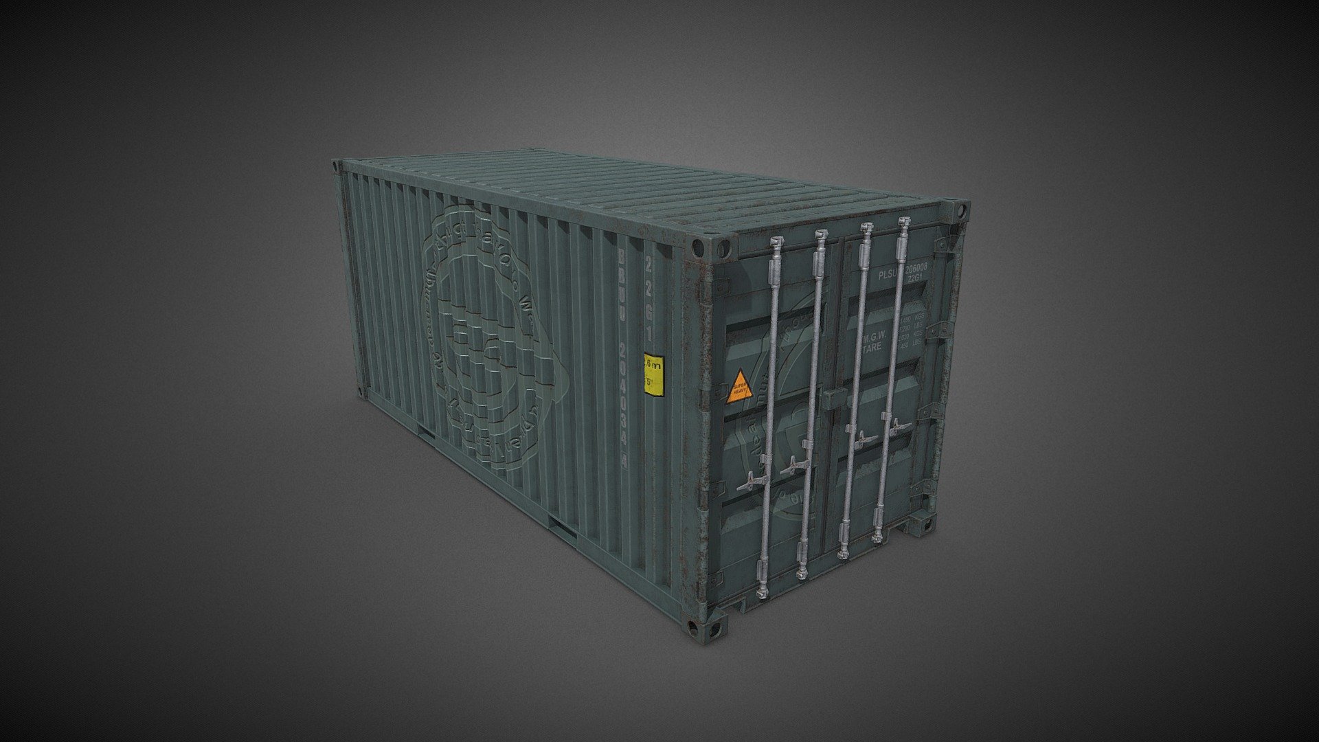 a 20ft standard container, game-ready.
modeling in blender, texturing in Quixel Mixer and Substance Painter 3d model