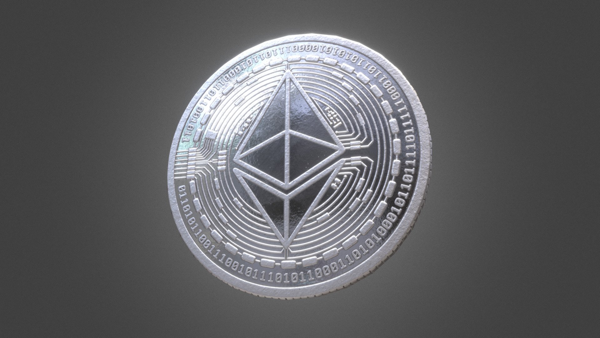 Etherium crypto coin with 4K PBR textures - Etherium crypto coin - 3D model by alexhappy 3d model