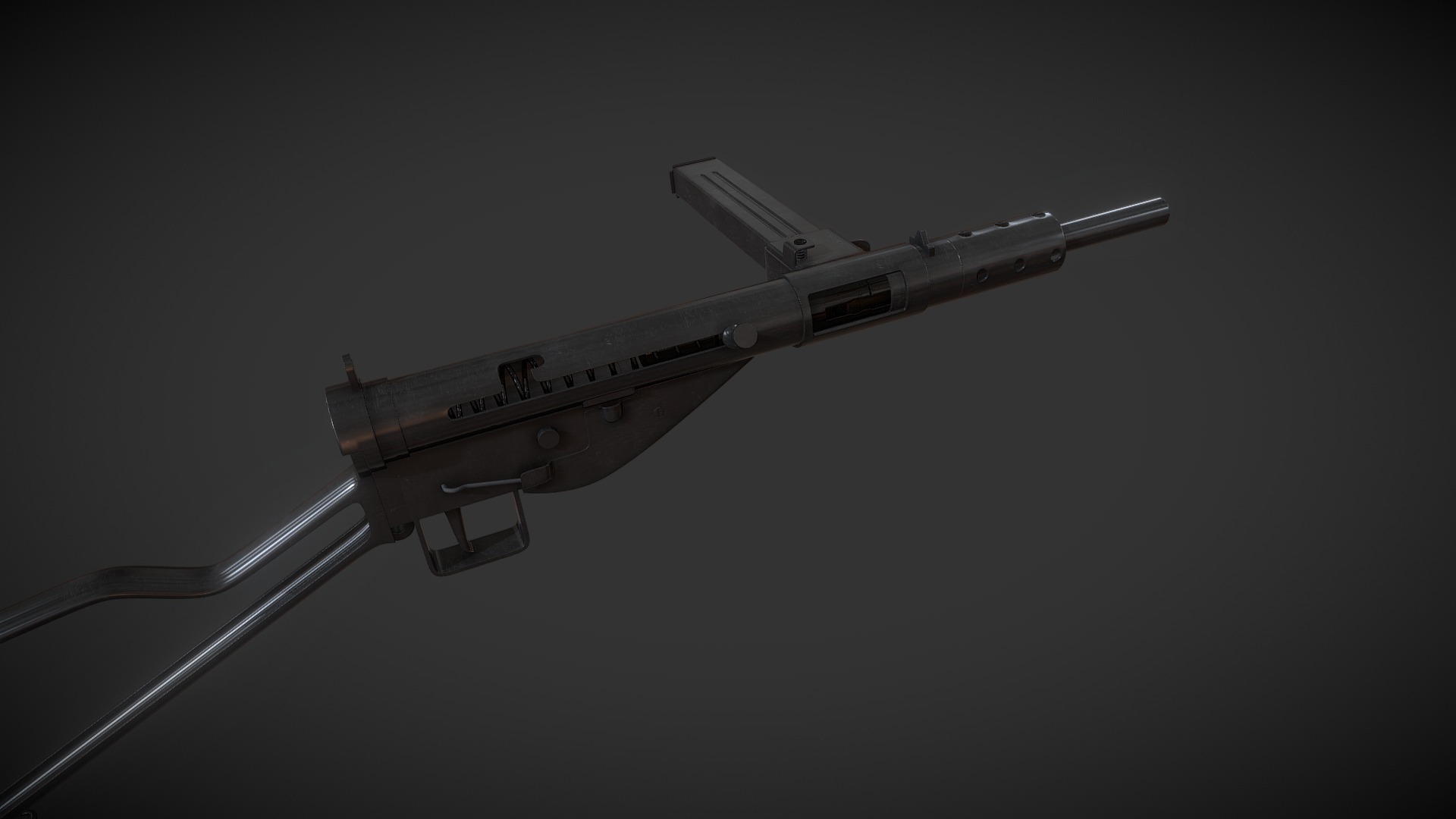 3D model was created on real weapon base: accurately, in real units of measurement, maximally close to the original.

We can make any adjustments for the model, for example make it suitable for game engines https://hum3d.com/game-ready-models/, add/change any parts, make rigging/animation - just contact us.

Model formats:

*.fbx (Multi Format)

*.obj (Multi Format)

*.3ds (Multi Format)

*.lwo (Lightwave 6)

If you need any other formats we are more than happy to make them for you.

The model is provided combined, all main parts are presented as separate parts therefore materials of objects are easy to be modified or removed and standard parts are easy to be replaced. If you experience difficulties with separating standard parts we are more than happy to give you qualified assistance.

We greatly appreciate you choosing our 3D models and hope they will be of use.

We look forward to continuously dealing with you.

Sincerely Yours,

Hum3D Team - Sten Mark II - Buy Royalty Free 3D model by hum3d 3d model