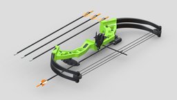 Generic Bow and Arrow arrow, modern, crossbow, bow, compound, aim, string, competition, archery, shot, carbon, reflex, weaponry, shooting, projectile, accuracy, limbs, projectiles, feathered, aiming, weapon, 3d, weapons, sport