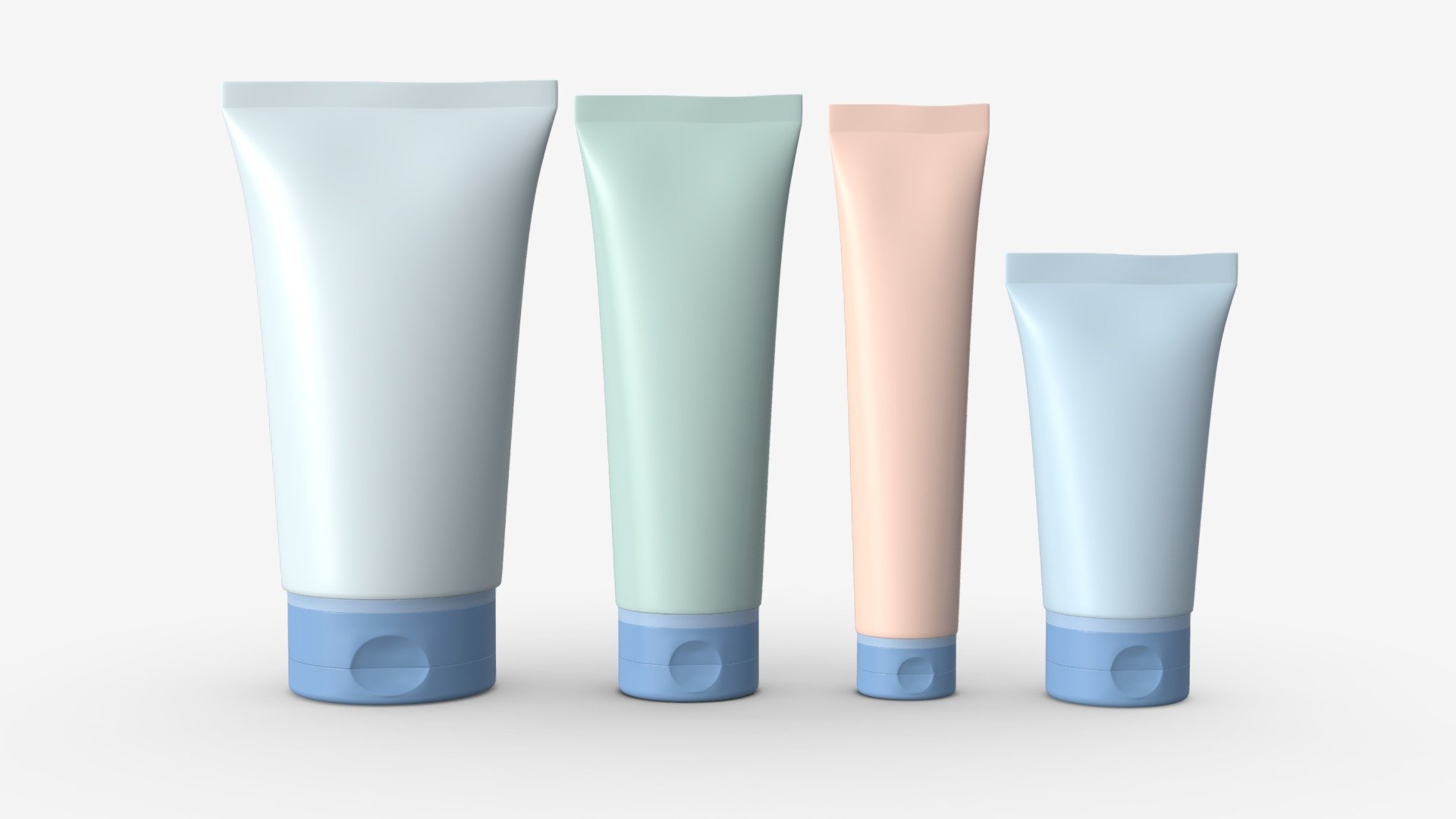 Cosmetics tube set 01 mockup - Buy Royalty Free 3D model by HQ3DMOD (@AivisAstics) 3d model
