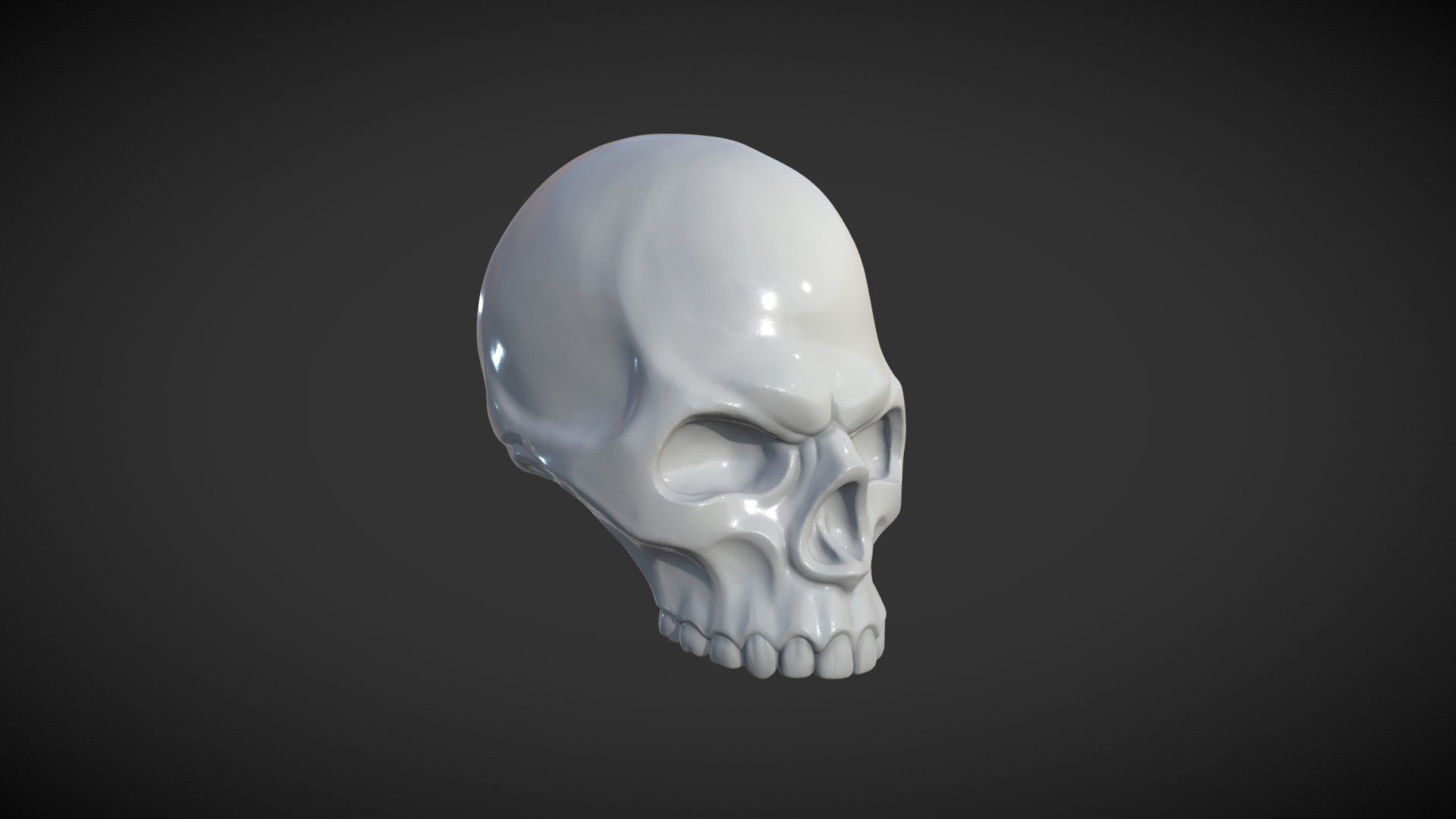 Print ready skull, can be used for CNC carving either.

Measure units are millimeters, it is about 1.5 cm in height.

Mesh is manifold, no holes, no bad contiguous edges.

Three version of the skull are available:

1) Stylized_Skull_parts (.blend, .obj) Contains the skull and the theeh

2) Stylized_Skull_solid (.blend, .stl, .obj, .fbx, .step) Contains one solid object, the skull. 318146 triangular faces.

3) Stylized_Skull_hollow (.blend, .stl, .obj, .fbx, .step)  Contains hollow object, wall thickness is about 0.8 mm. 321176 triangular faces.

step(stp) formats has lesser amount of faces 3d model